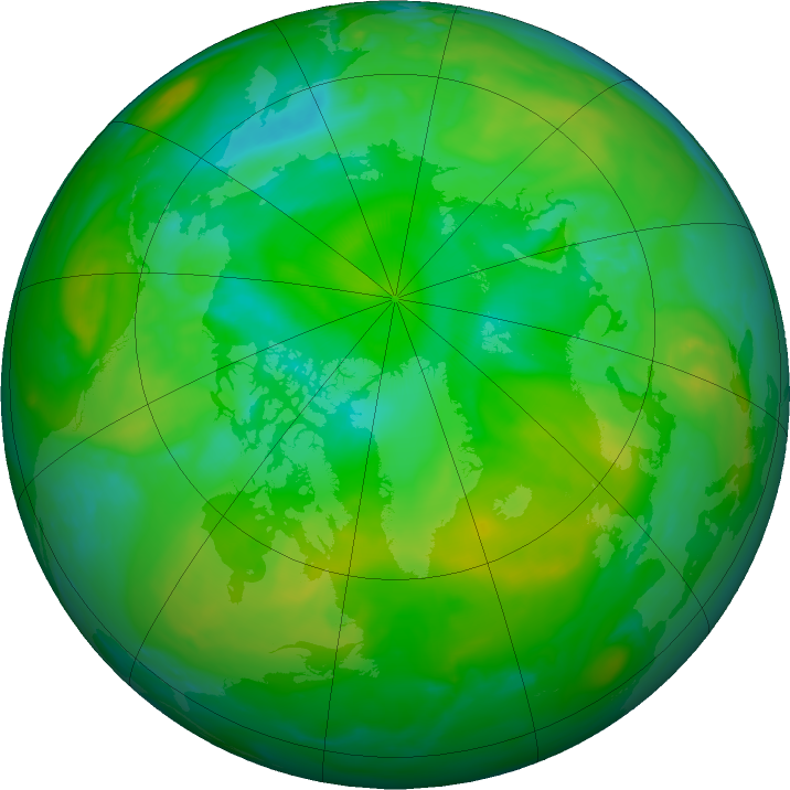 Arctic ozone map for 13 July 2022